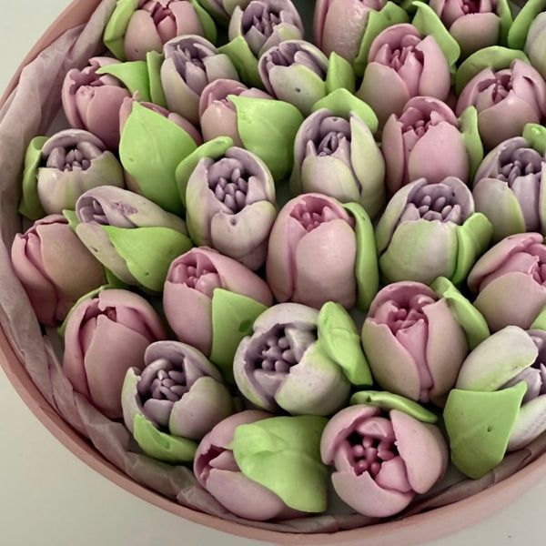 30 purple tulips gift