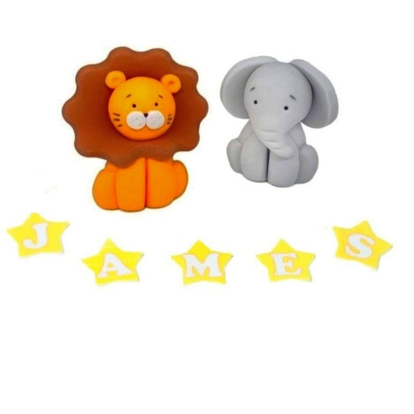 safari jungle animals cake topper