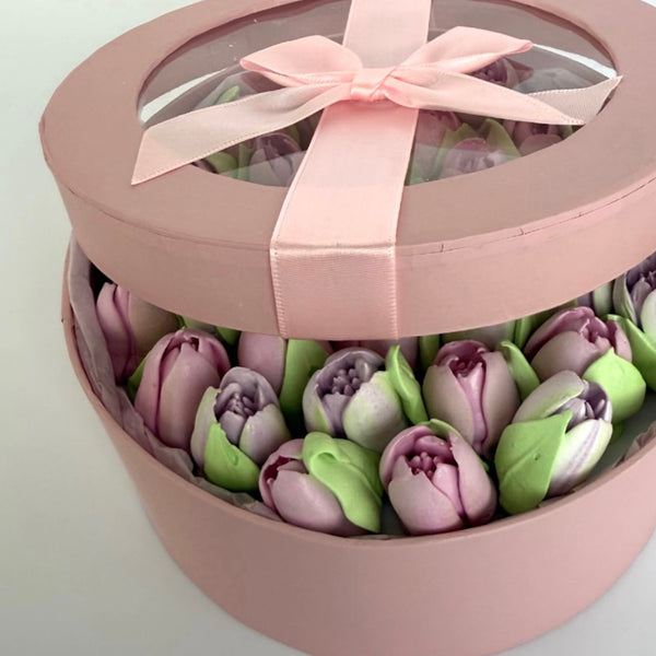 30 purple tulips gift