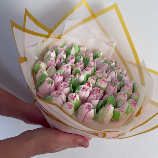 Handmade marshmallow tulip bouquet