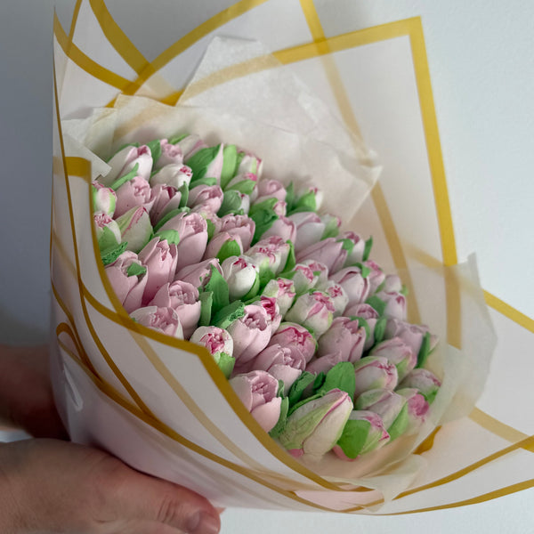 Pink tulips bouquet