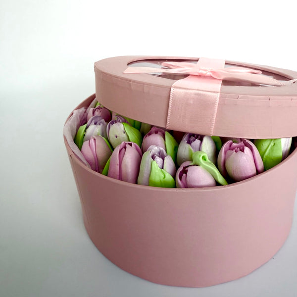 30 purple tulips gift