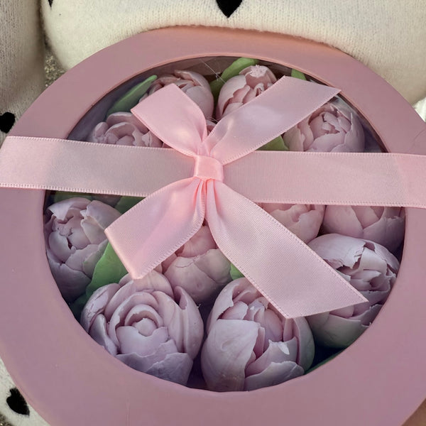 12 large pink tulips gift