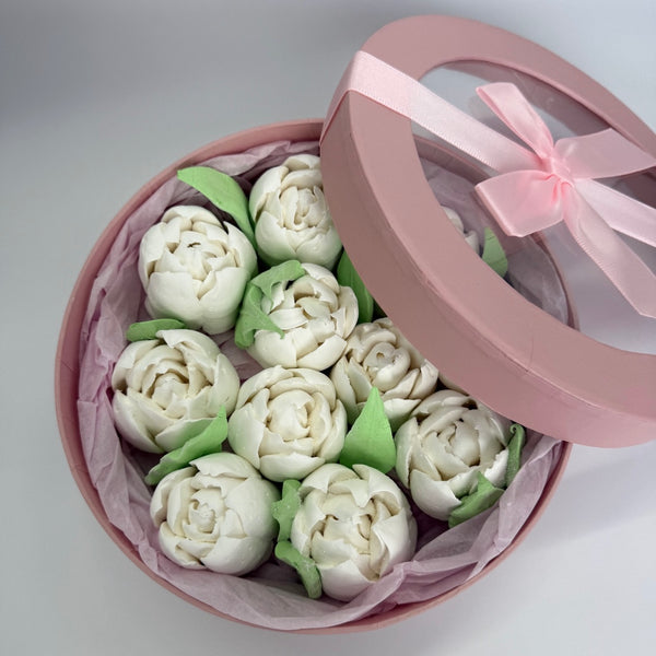 12 large white tulips gift