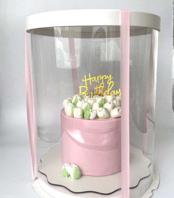 White tulips cake