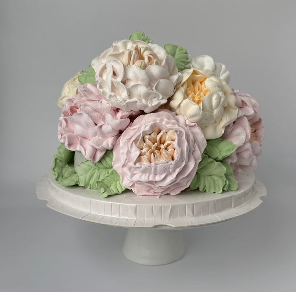Marshmallow flowers cake