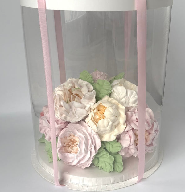 Marshmallow flowers cake