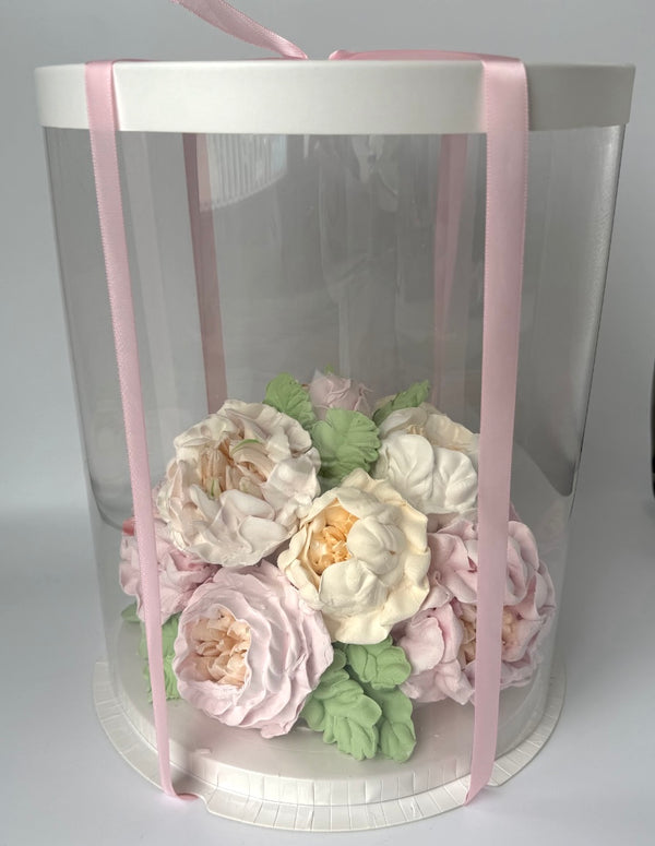 Marshmallow flowers cake