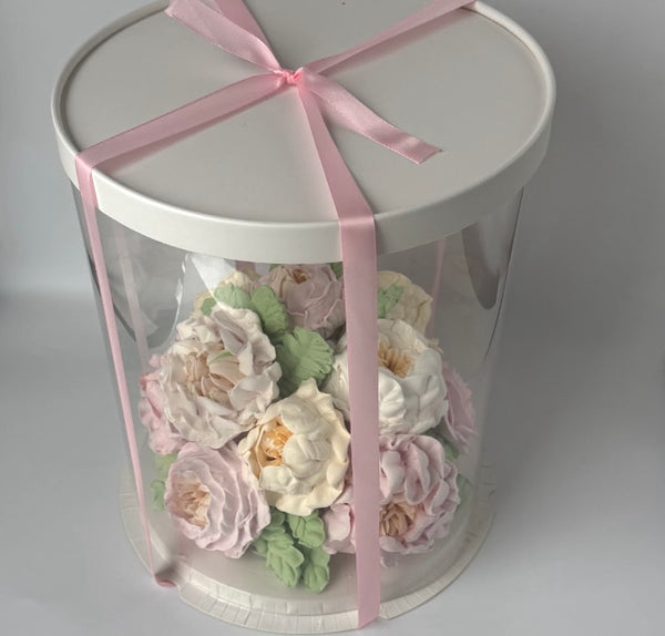 Marshmallow flowers cake
