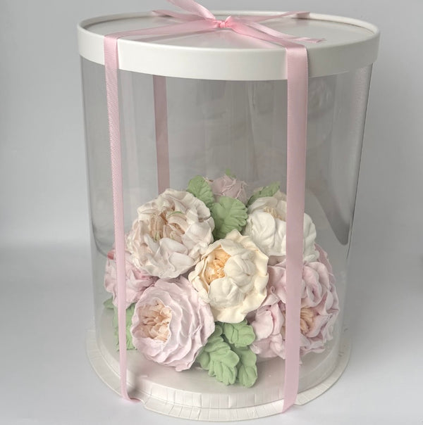 Marshmallow flowers cake