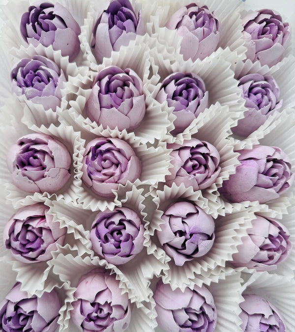 12 large purple tulips gift