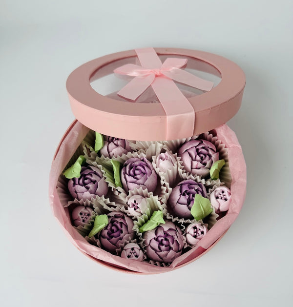 20 purple tulips gift