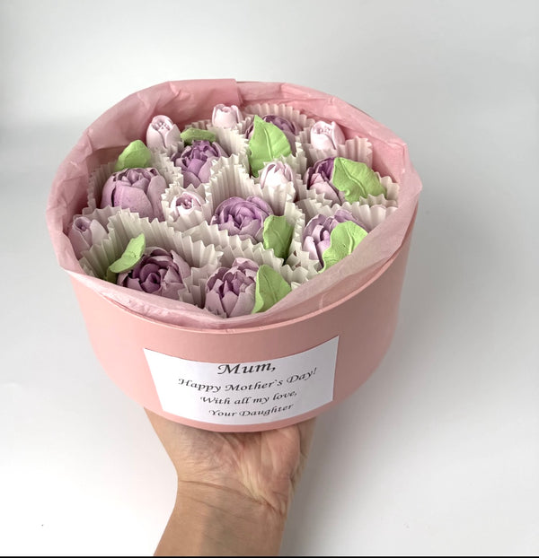 20 purple tulips gift