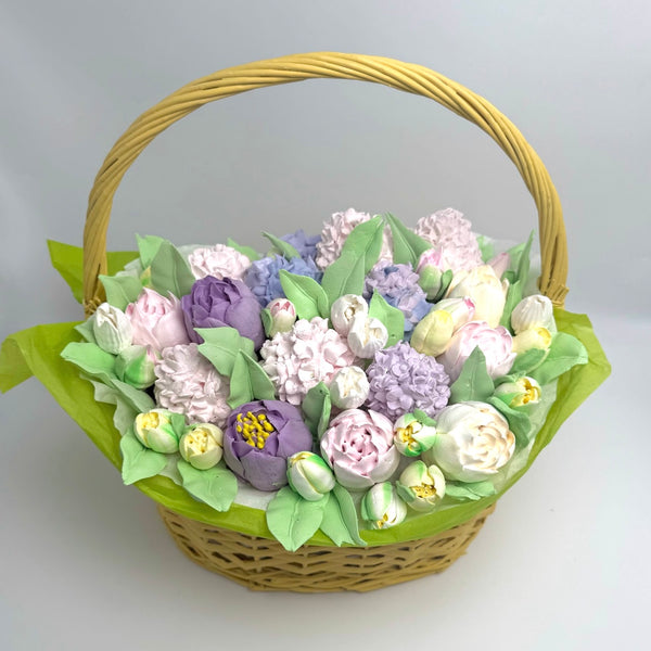 Spring flowers basket