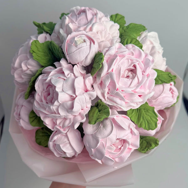 Handmade marshmallow flowers bouquet
