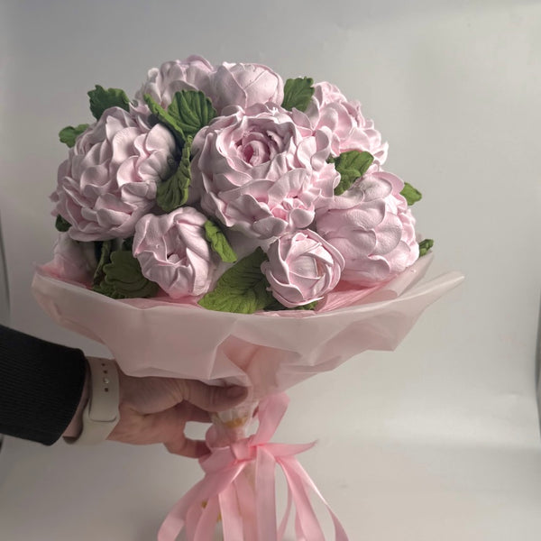 Edible pink marshmallow bouquet