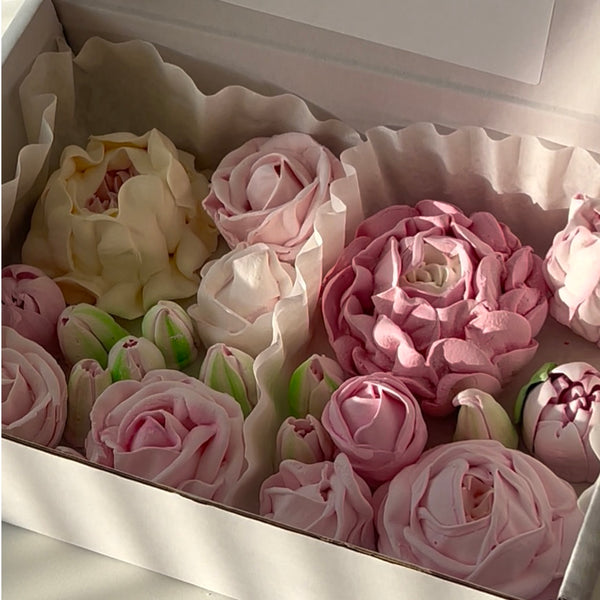 22 pink flowers set