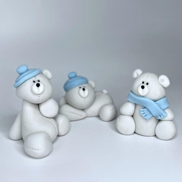 3 Christmas Bears Set