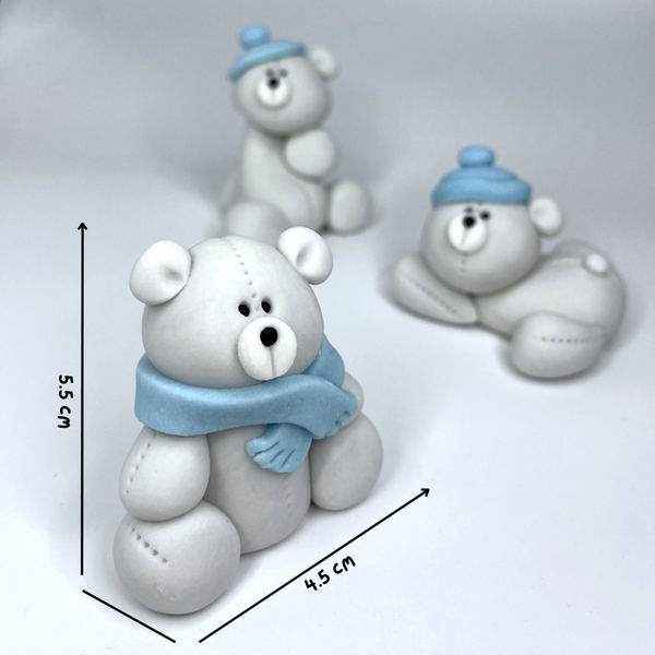 3 Christmas Bears Set