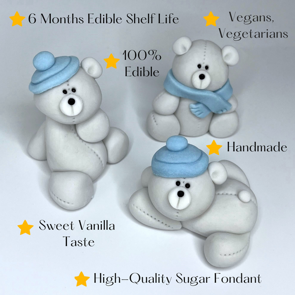 3 Christmas Bears Set