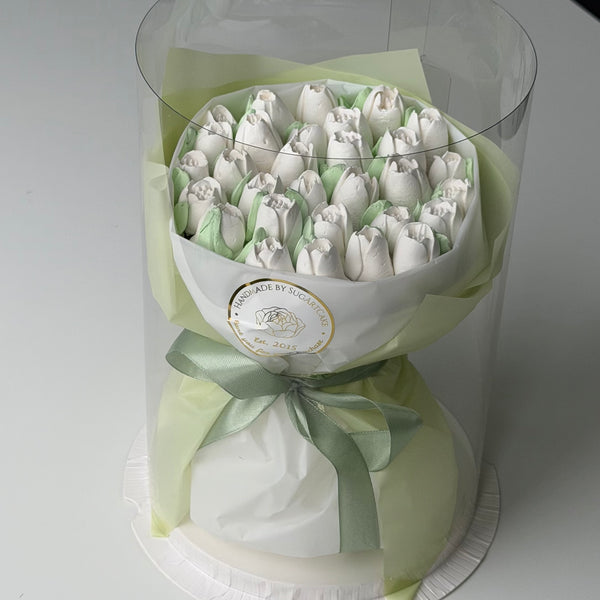 White tulips Delicate_bouquet