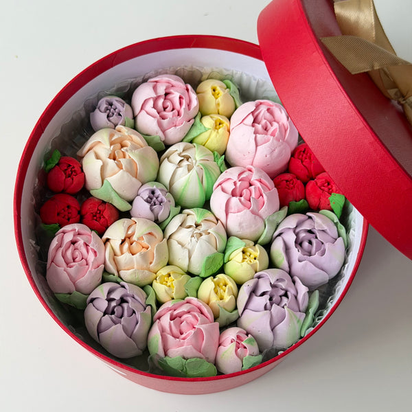 Mixed Tulips - Red Gift Box -7”