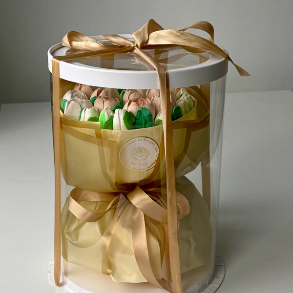 Cream tulips Gold Small_bouquet