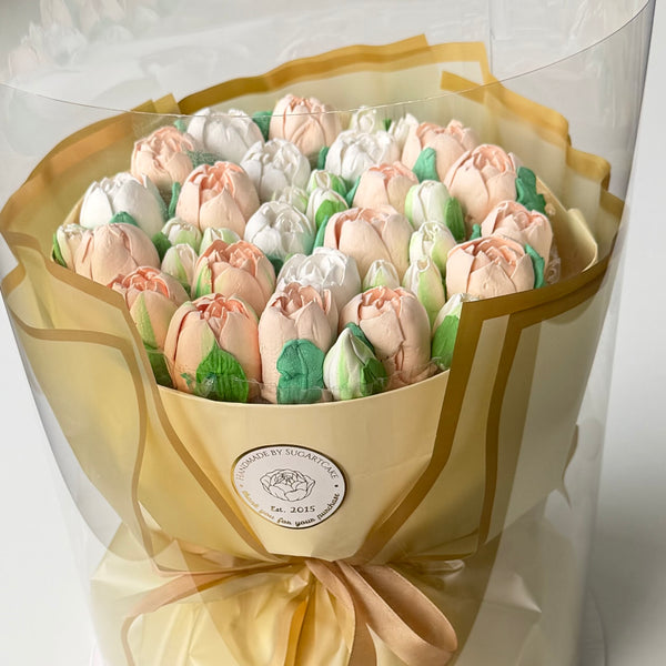 Cream tulips gold Large_bouquet