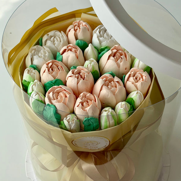 Cream tulips Gold Small_bouquet