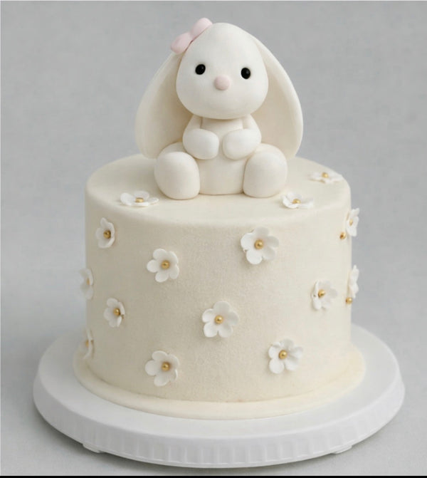 White bunny cake