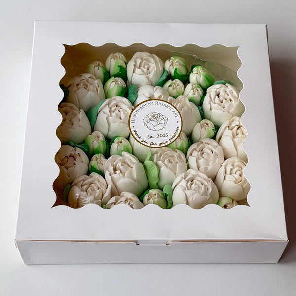 Tulips white- 8inch
