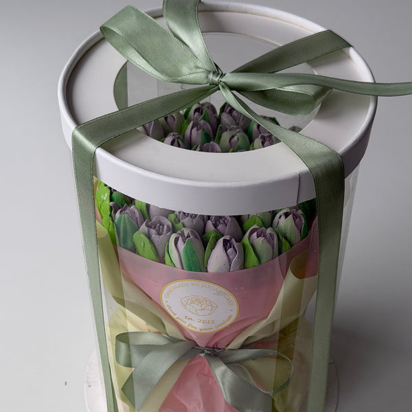 Purple tulips Delicate_bouquet