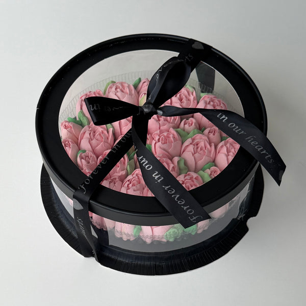 Memorial box - pink tulips