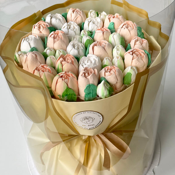 Cream tulips gold Large_bouquet