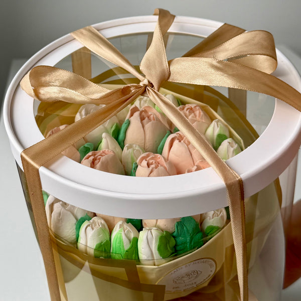 Cream tulips Gold Small_bouquet