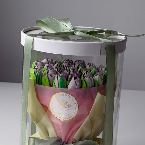 Purple tulips Delicate_bouquet