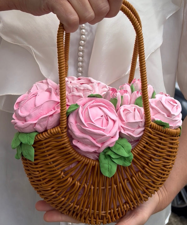 Edible pink marshmallow bouquet 