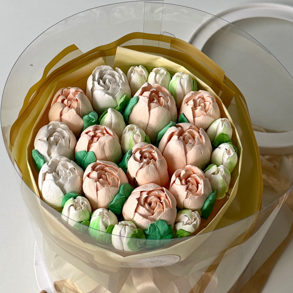 Cream tulips Gold Small_bouquet