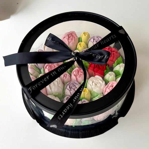 Memorial box - mix tulips