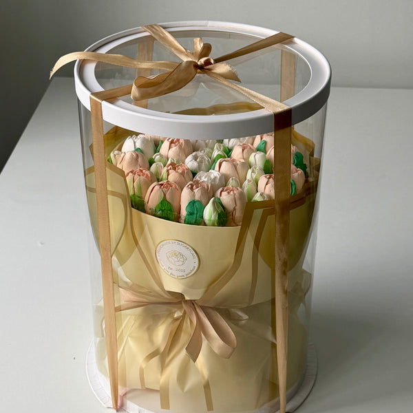 Cream tulips gold Large_bouquet