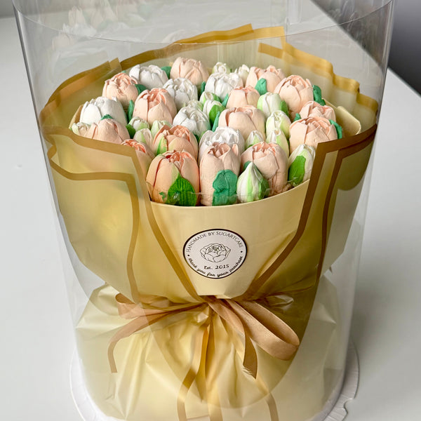 Cream tulips gold Large_bouquet