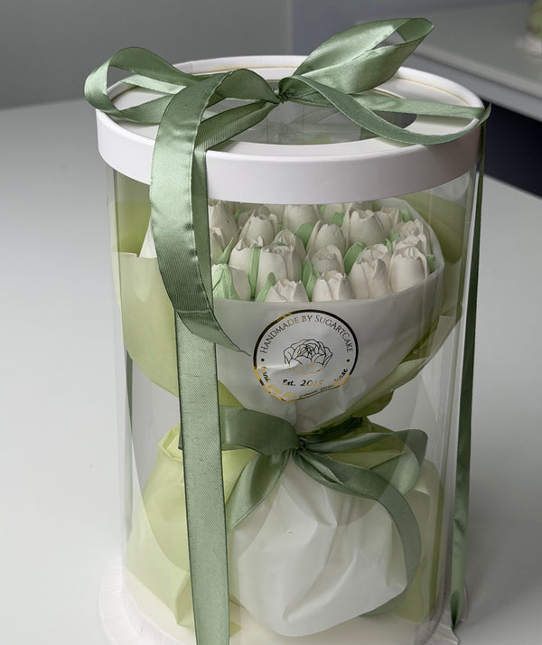 White tulips Delicate_bouquet