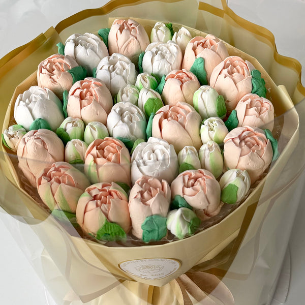Cream tulips gold Large_bouquet