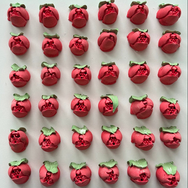 60 Small Tulips - rich red