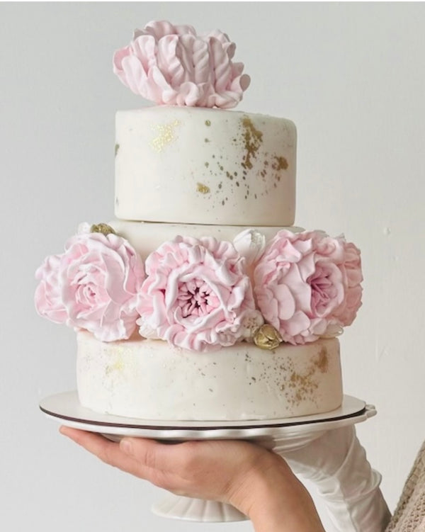 3 Large Peonies - blush pink