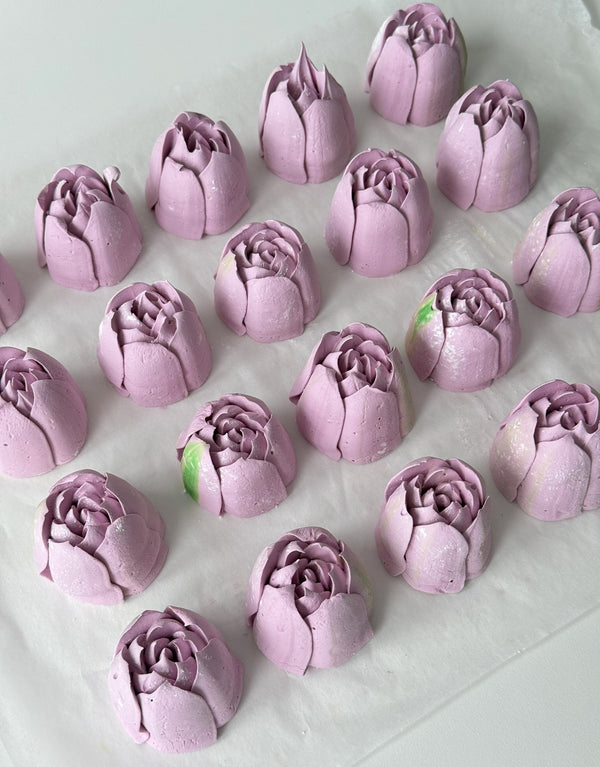 12 Large Tulips - soft purple