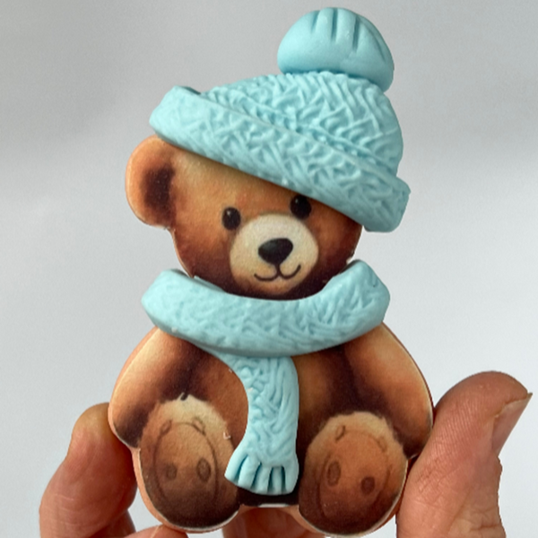 2 Christmas Bears Blue