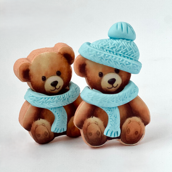 2 Christmas Bears Blue